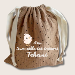 Pochon enfant PŌTAE chatain