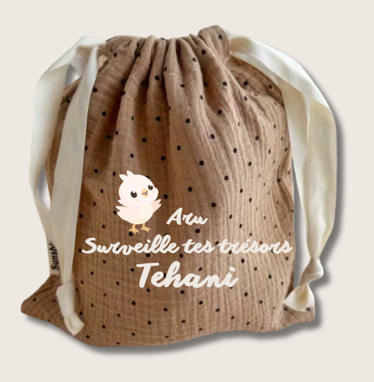 Pochon enfant PŌTAE chatain