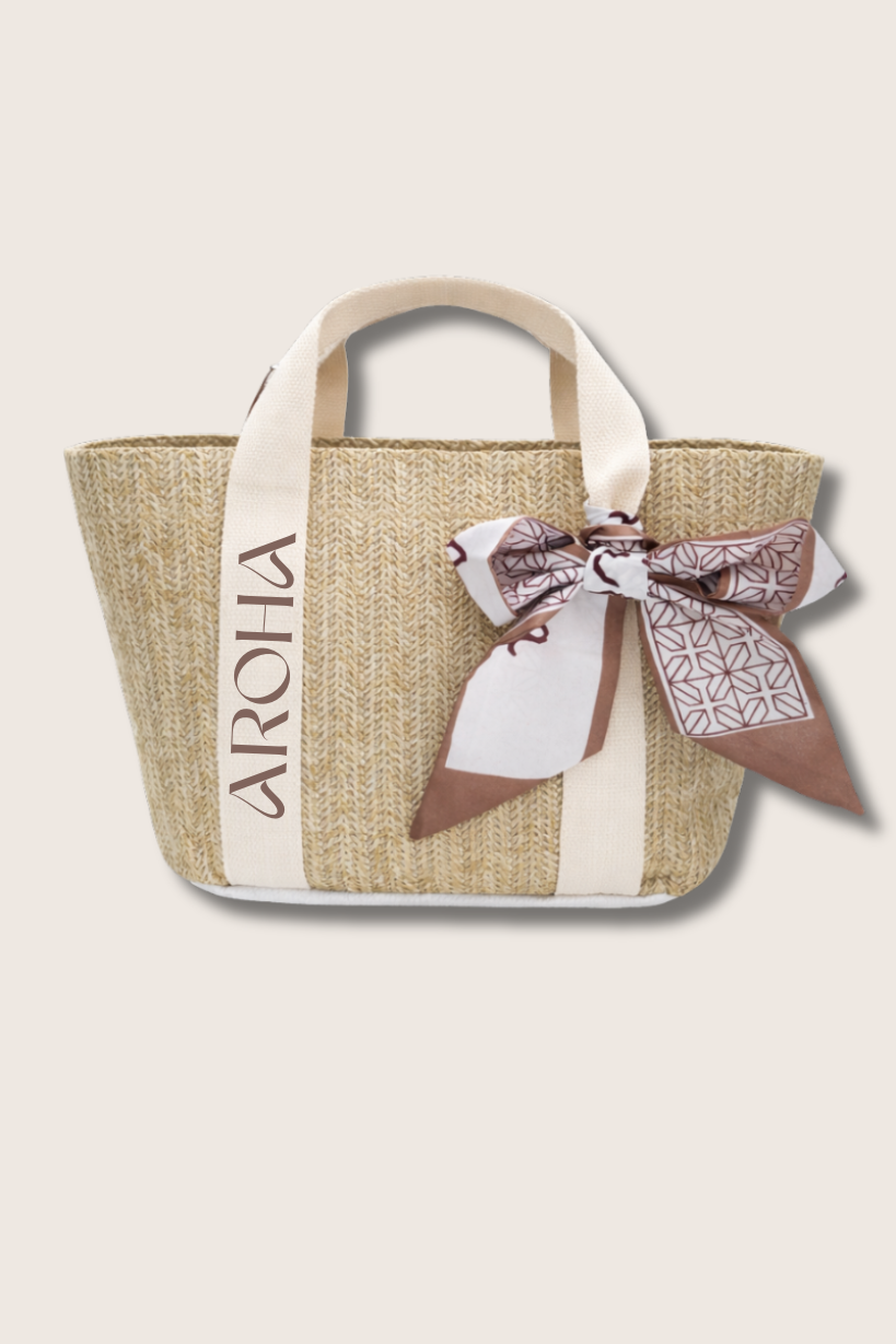 Mini sac tissé AROHA Pocket Beige