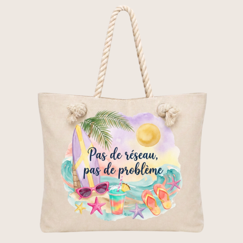 Grand cabas de plage personnalisé ONEONE – Image 2