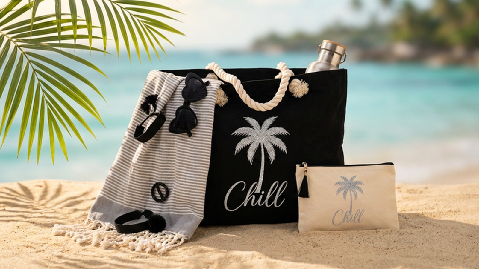 MANGU — Ensemble plage noir personnalisé – Image 2