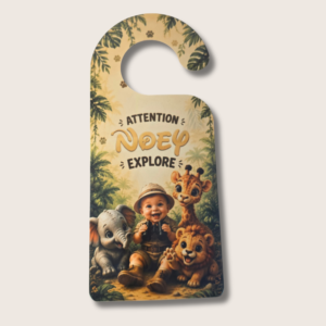 Accroche-Porte Personnalisé Recto-Verso – Chambre d'Enfant