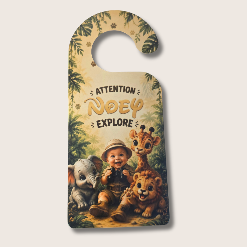 Accroche-Porte Personnalisé Recto-Verso – Chambre d'Enfant
