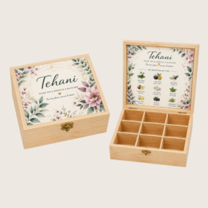 boîte à thé personnalisée bois