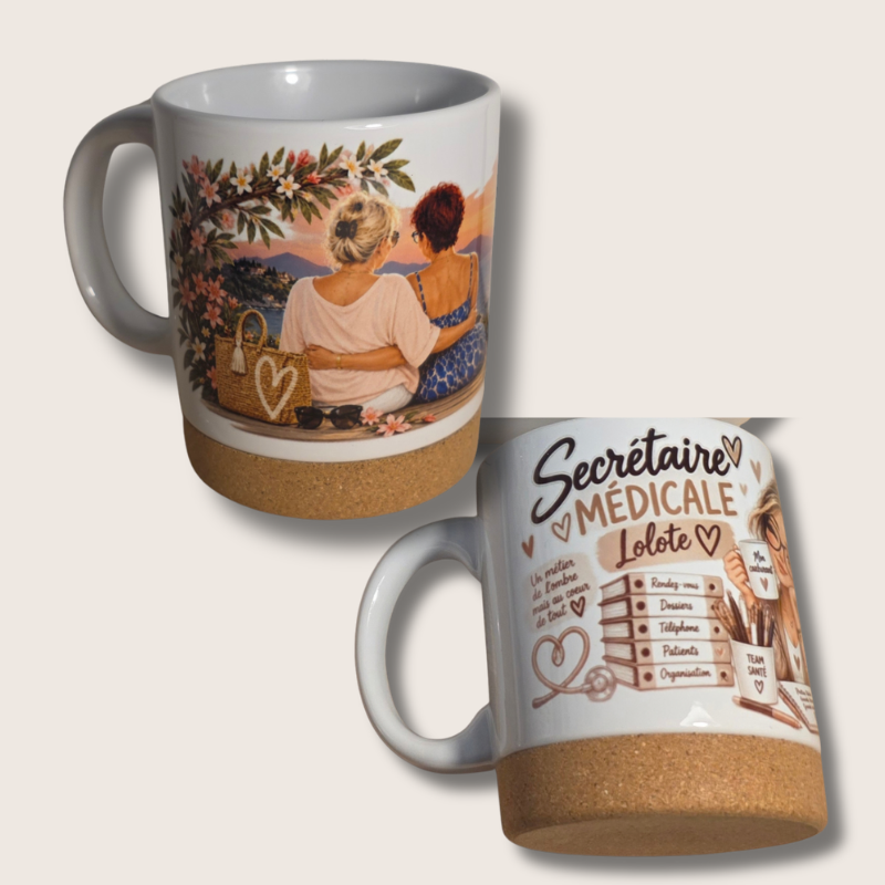 Mug Personnalisé Céramique Base Liège – Photo au Choix – Image 2